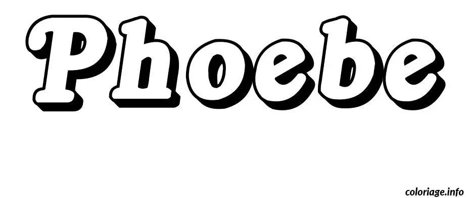 Coloriage Phoebe - Prénom à imprimer