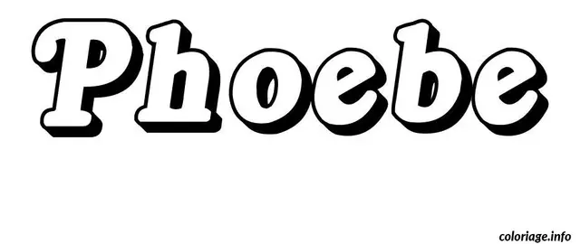 Coloriage Phoebe - Prénom à imprimer