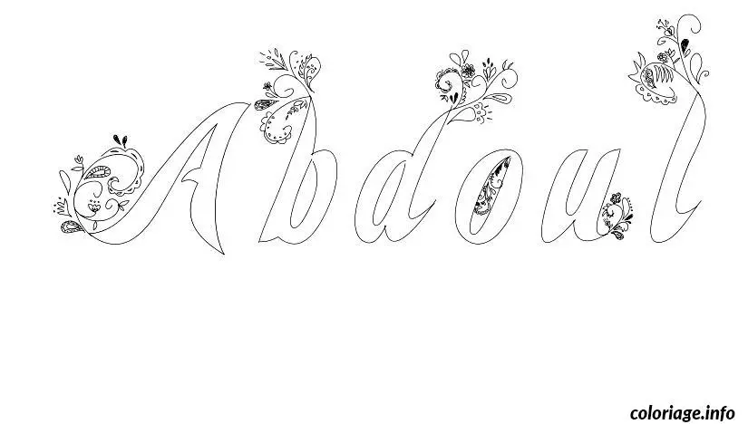 Coloriage Abdoul - Prénom à imprimer