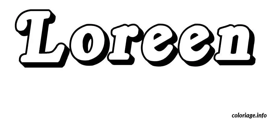 Coloriage Loreen - Prénom à imprimer