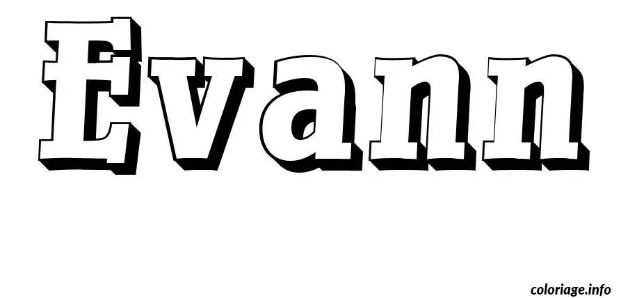 Evann coloring page to print