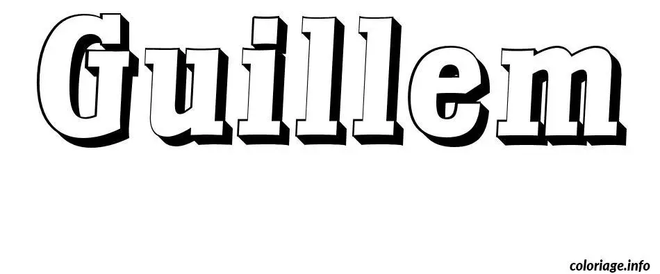 Guillem coloring page to print