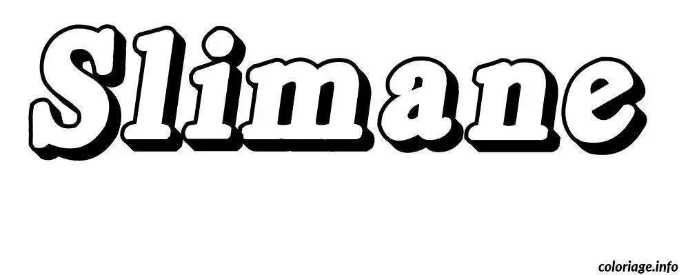 Slimane coloring page to print