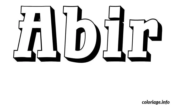 Abir coloring page to print