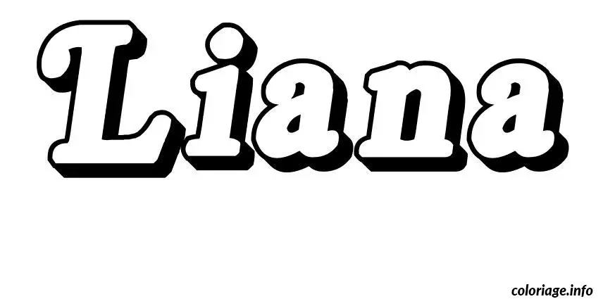 Liana coloring page to print