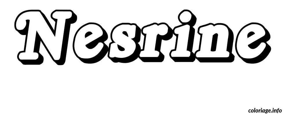 Nesrine coloring page to print