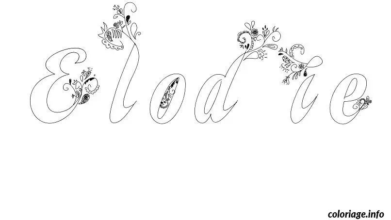 Elodie coloring page to print