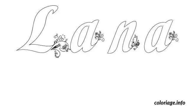 Coloriage Lana - Prénom à imprimer