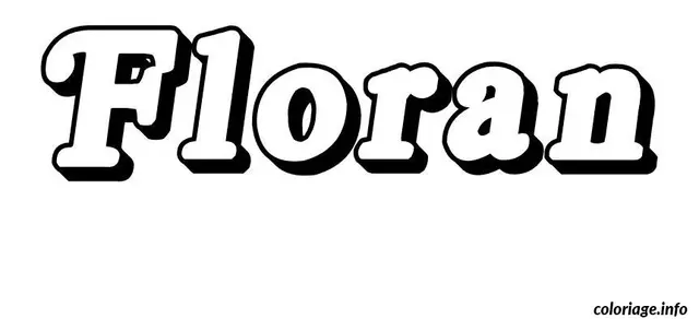 Coloriage Floran - Prénom à imprimer