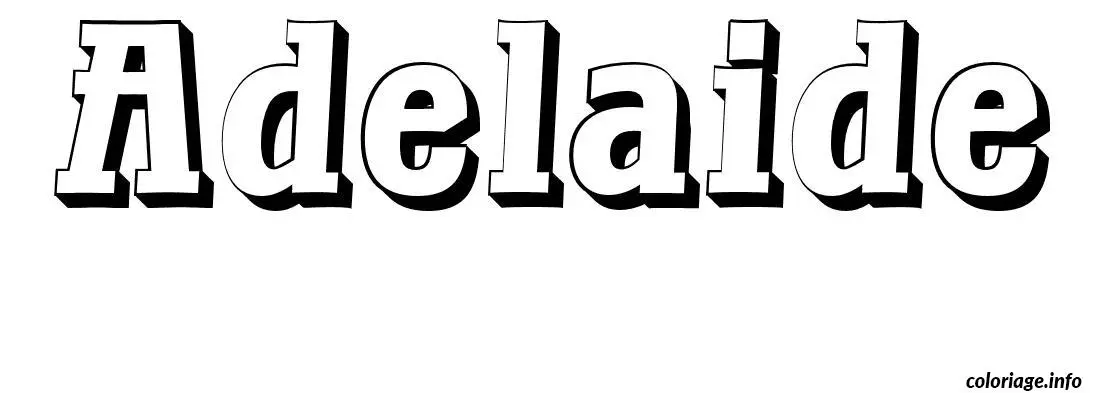 Adelaide coloring page to print
