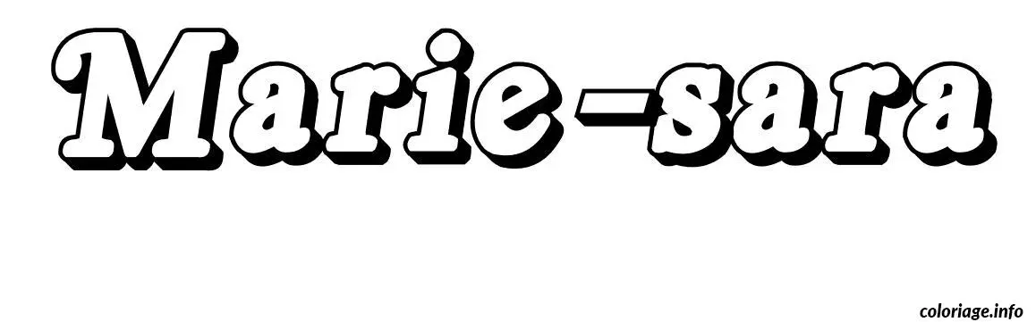 Marie Sara coloring page to print