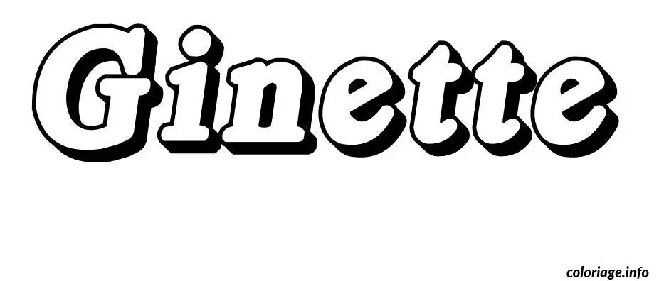 Ginette coloring page to print
