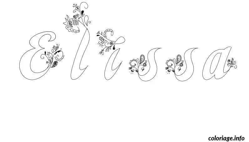 Elissa coloring page to print