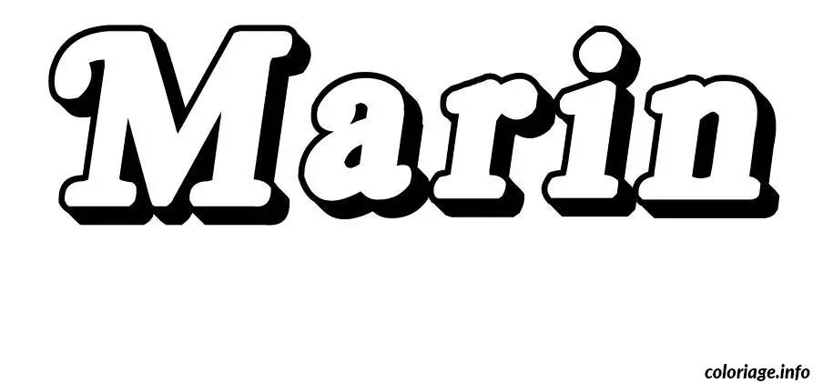 Marin coloring page to print