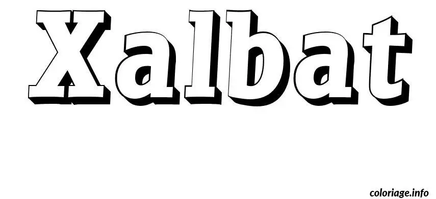 Xalbat Name Coloring Page coloring page to print