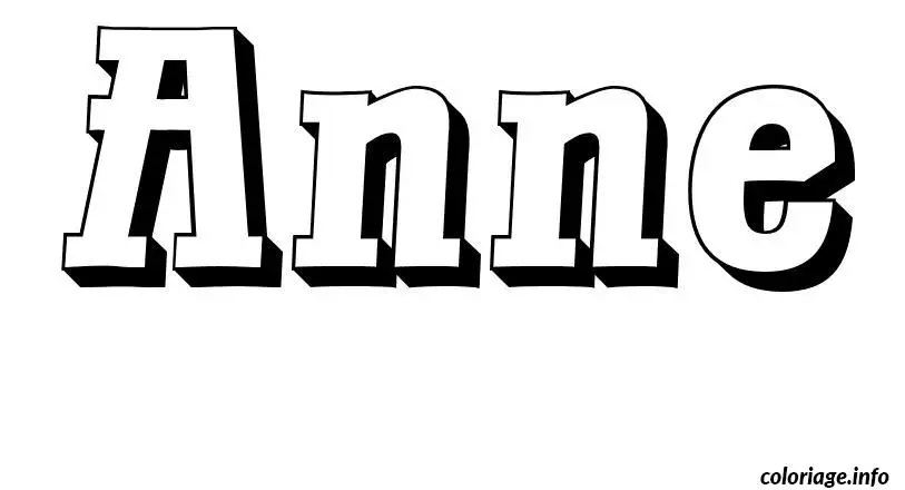 Anne coloring page to print