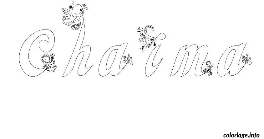 Chaima coloring page to print