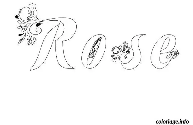 Coloriage Rose - Rose à imprimer