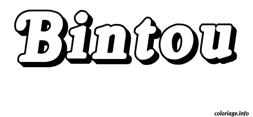 Bintou coloring page to print