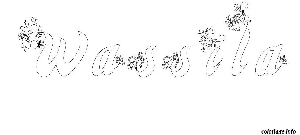 Wassila coloring page to print