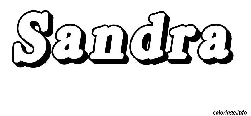 Sandra coloring page to print