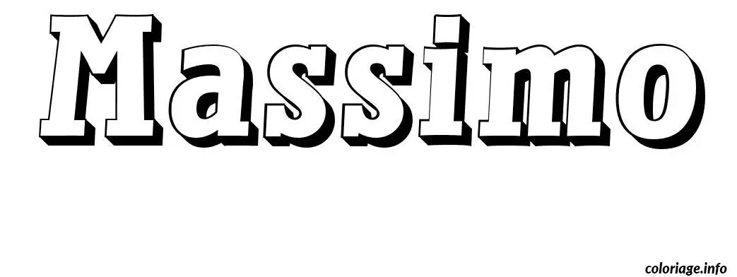 Massimo coloring page to print