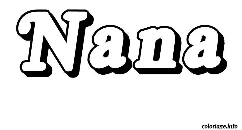 Nana coloring page to print