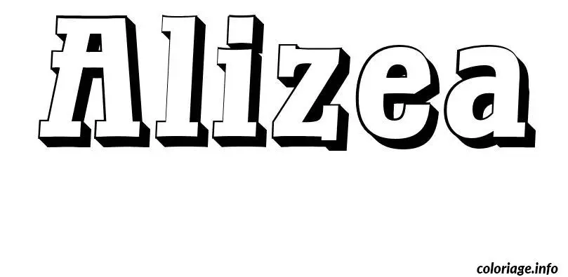Alizea coloring page to print