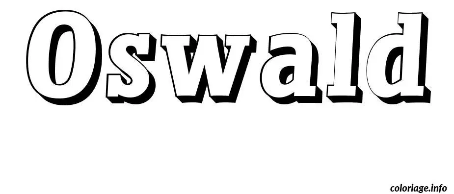 Oswald Name Coloring Page coloring page to print