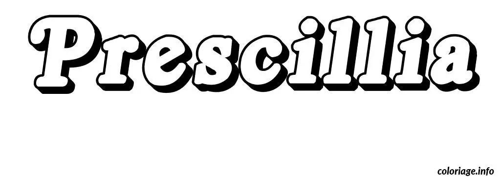 Prescillia coloring page to print
