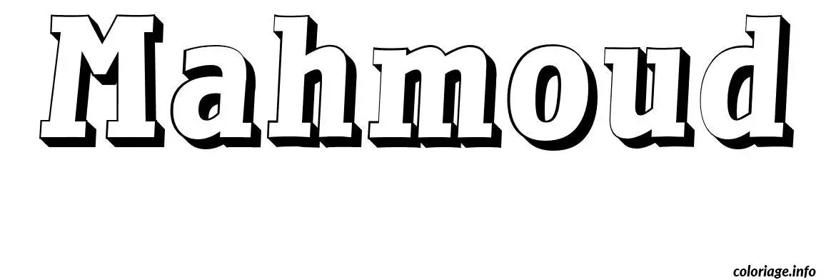 Mahmoud coloring page to print
