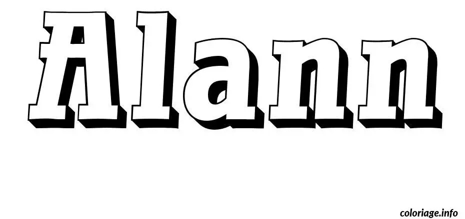 Alann coloring page to print