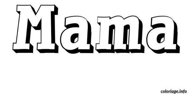 Coloriage Mama - Prénom à imprimer