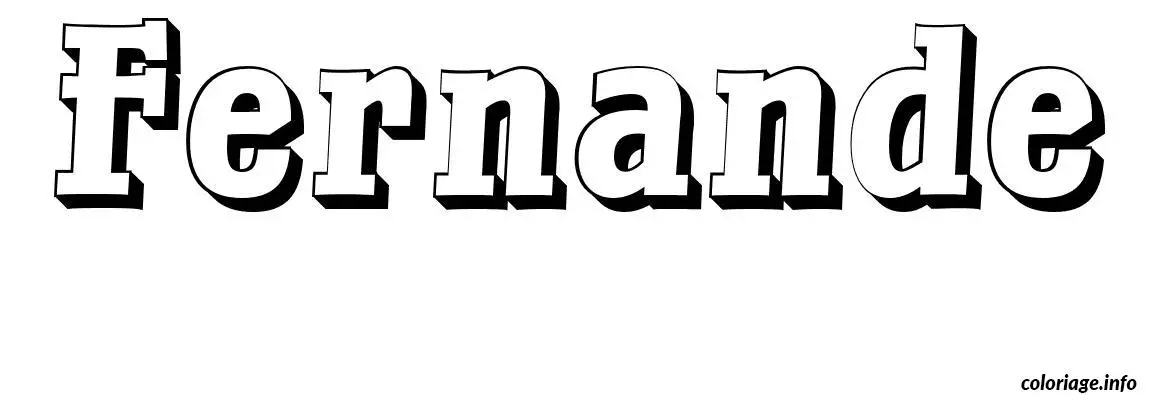 Fernande coloring page to print