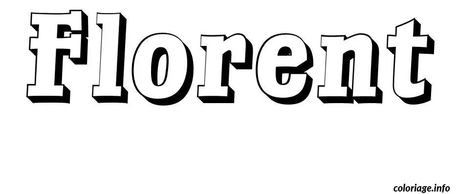 Florent coloring page to print