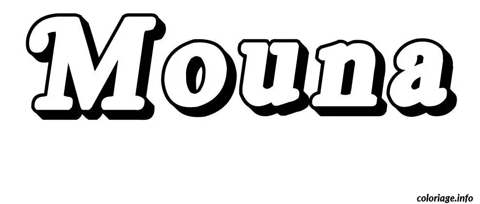 Mouna coloring page to print