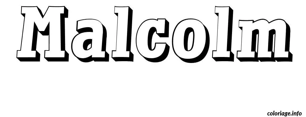 Malcolm coloring page to print