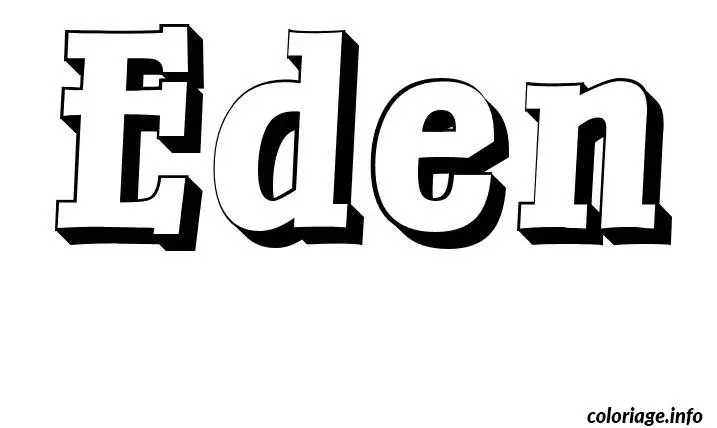 Eden coloring page to print