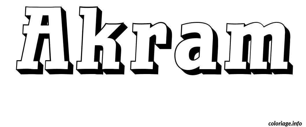 Akram coloring page to print