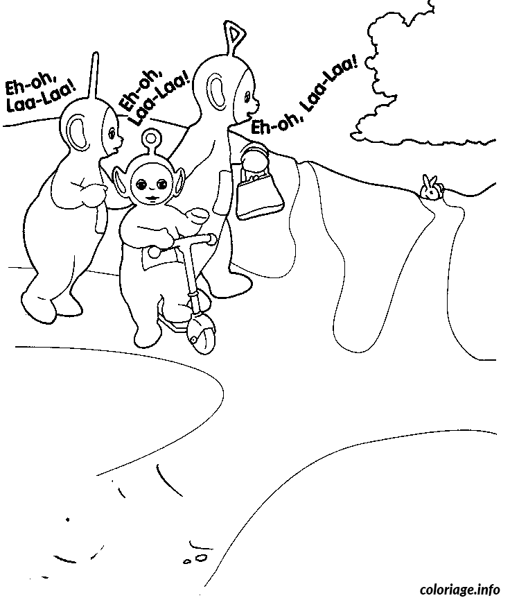 Teletubbies 015 – Characters coloring page to print