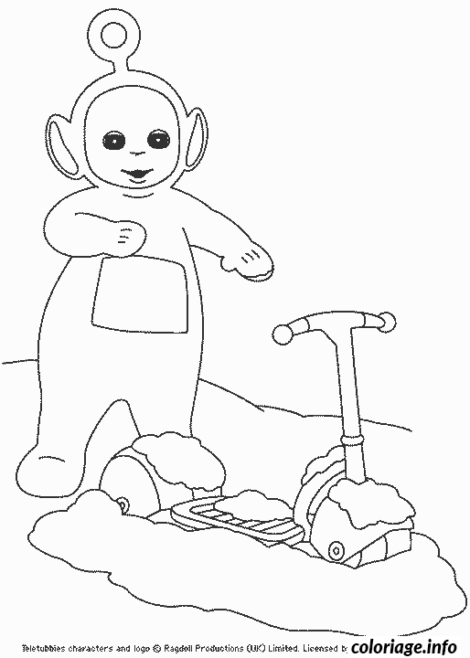 Coloriage Les Télétubbies en page à colorier enfant - Teletubbies à imprimer