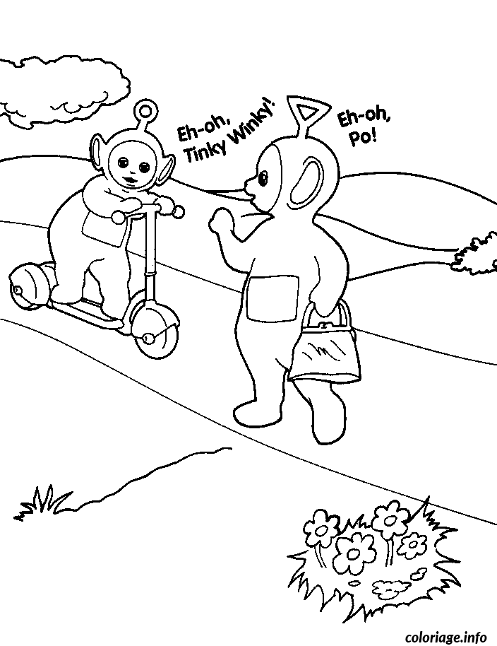 Teletubbies Playful Characters coloring page to print