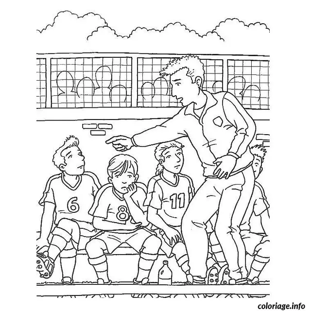Coloriage Équipe de foot - Foot à imprimer