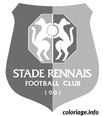 Coloriage Foot logo stade rennais - Foot à imprimer