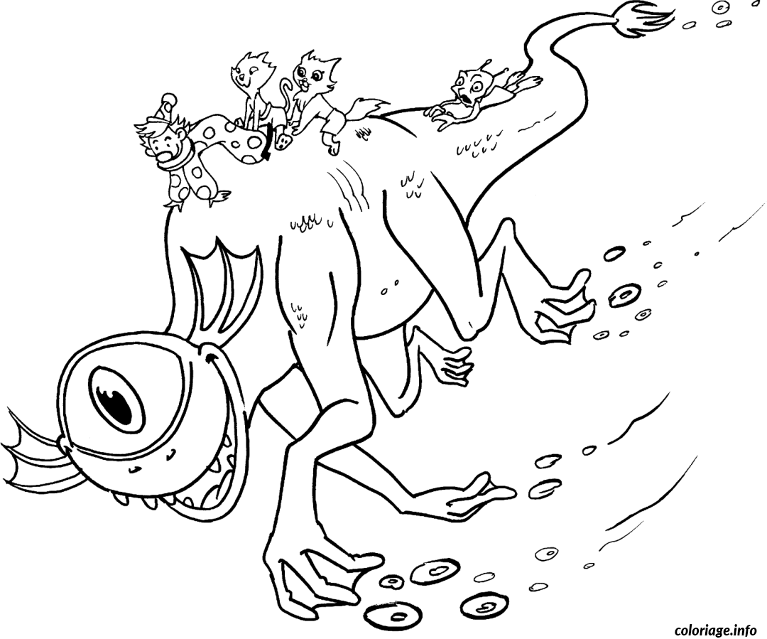 Coloriage Un monstre marin - Monstre à imprimer