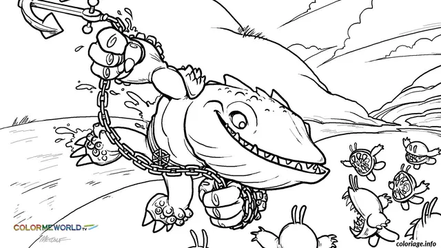 Coloriage Skylanders Eruptor cracheur de lave - Skylanders à imprimer