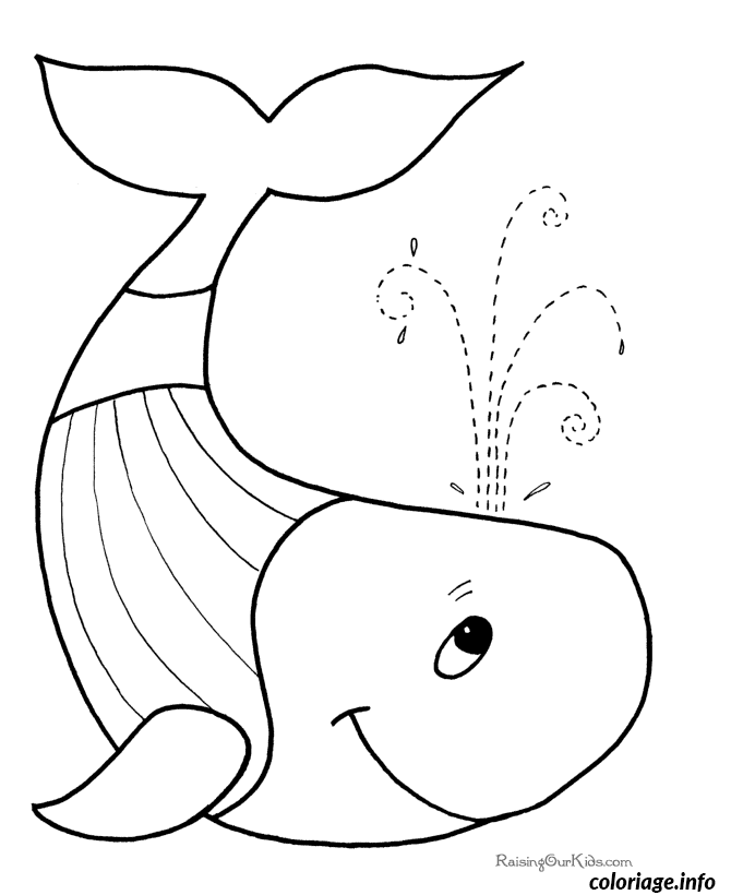Coloriage Poisson nageur aux nageoires ondulantes - Poisson à imprimer