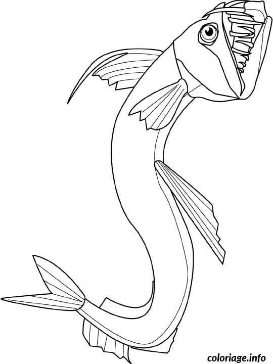 Coloriage Poisson vipere - Poisson à imprimer