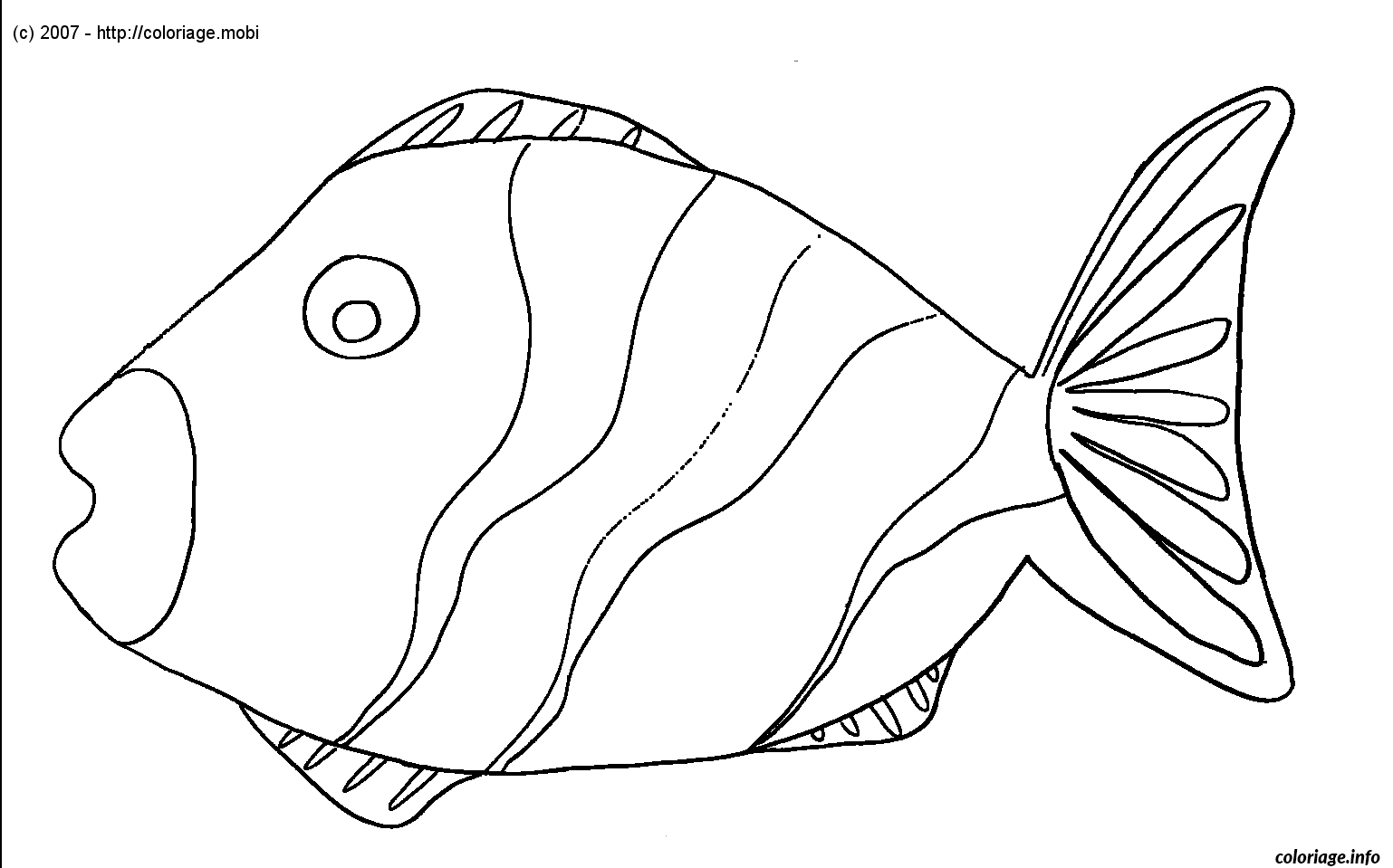 Coloriage Poisson d'eau douce aux écailles détaillées - Poisson à imprimer