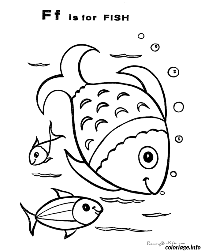 Coloriage Poisson tropical aux écailles détaillées - Poisson à imprimer